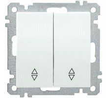 Механизм выключателя проходного 2-кл. СП Bolero 10А IP20 ВС10-2-2-Б бел. ИЭК EVB22-K01-10-1
