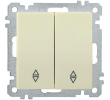 Механизм выключателя проходного 2-кл. СП Bolero 10А IP20 ВС10-2-2-Б крем. ИЭК EVB22-K33-10