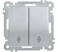 Механизм выключателя проходного 2-кл. СП Bolero 10А IP20 ВС10-2-2-Б серебр. ИЭК EVB22-K23-10