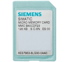 Микрокарта памяти для MMC S7-300/C7/ET 200 SIMATIC S7 3.3В NFLASH 128кбайт SIEMENS 6ES79538LG310AA0