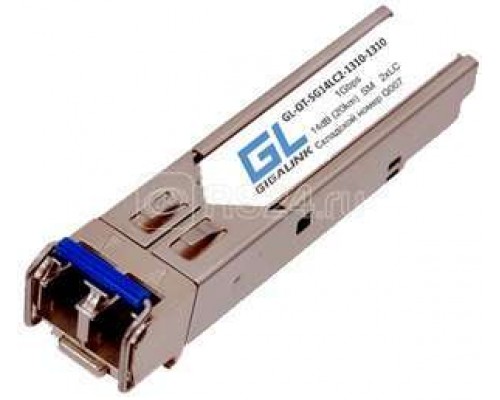 Модуль SFP 1Гбит/с два волокна SM 2хLC 1310нм 14 дБ (до 20км) (GL-10GT) GIGALINK GL-OT-SG14LC2-1310-1310