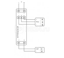 Модуль для измерения температуры и освещенности монтаж на DIN-рейку дальность связи с серверами rH-SERVER LR и rH-SERVER DIN2 до 350м 230В AC F&F EA24.001.006