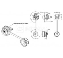 Модуль промышленный KJ-IE-8P8C-C5e-180-SH-F-BK Keystone Jack RJ45 (8P8C) IP67 кат.5e с защ. крышкой черн. экран. (SH) Hyperline 46362