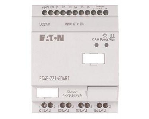 Модуль расширения ввода/вывода CANopen 24В DC 6DI 4DO (R) EC4E-221-6D4R1 EATON 114296