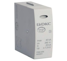 Модуль сменный к УЗИП класс II N-PE 40кА (8/20) DKC NX2001