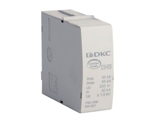 Модуль сменный к УЗИП класс I+II L-N N-PE 50кА (10/350) DKC NX1201