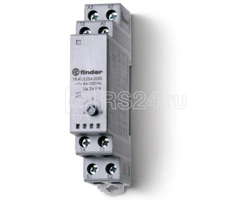 Модуль управления Авто-Вкл-Выкл 1CO 5А 24В AC/DC монтаж на рейку 35мм 17.5мм IP20 FINDER 194100240000