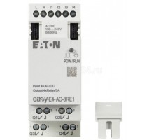 Модуль ввода/вывода EASY-E4-DC-16TE1 100/240В AC/DC 4DI 4DO реле 5А EATON 197221