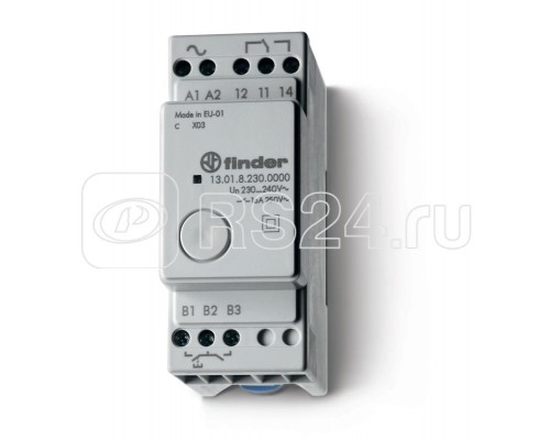 Модульное электронные шаговое/моностабильное реле 1NO 16А 24В AC/DC 35мм IP20 специальная версия для Ж/Д-транспорта FINDER 130100240000T
