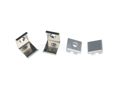 Набор аксессуаров UFE-N05 SILVER A POLYBAG для алюм. профиля крепеж. скобы 4 шт. сталь заглушки 4 шт. пластик серебр. Uniel UL-00000625