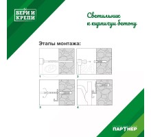 Набор для крепления светильника (твер. стена) БЕРИ И КРЕПИ Партнер 70837