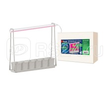 Набор Минисад ULT-P56-10W/SPSB IP20 MARBLE ECONOM светильник для растений светодиодный с подставкой спектр для рассады и цветения 6 кашпо в/к мрамор. Uniel UL-00006094