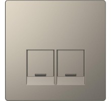 Накладка центральная Merten D-Life для 2мод. разъемов пол. для надписи SE SD никель SchE MTN4572-6050