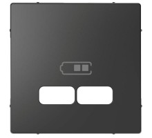 Накладка центральная Merten D-Life для механизма USB 2.1А SD антрацит SchE MTN4367-6034