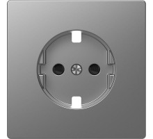 Накладка центральная Merten D-Life для механизма розетки SD нерж. сталь SchE MTN2330-6036