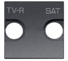 Накладка для TV-R-SAT розетки 2мод. Zenit антрацит ABB 2CLA225010N1801
