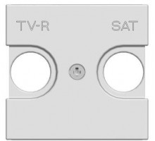 Накладка для TV-R-SAT розетки 2мод. Zenit бел. ABB 2CLA225010N1101