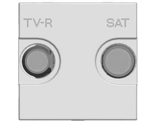 Накладка для TV-R-SAT розетки 2мод. Zenit серебристый ABB 2CLA225010N1301