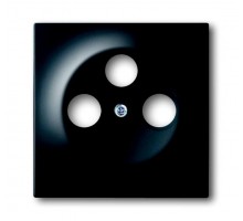 Накладка для TV-R-SAT розетки impuls черн. бархат ABB 2CKA001753A0139