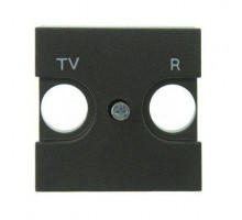 Накладка для TV-R розетки 2мод. Zenit антрацит ABB 2CLA225080N1801