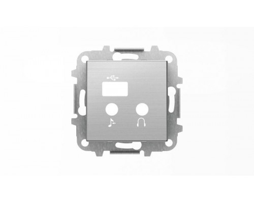 Накладка для механизма медиа-комбайна арт.9368.3 SKY нерж. сталь ABB 2CLA856830A1401
