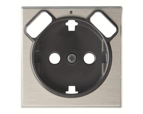 Накладка для розетки SCHUKO с 2хUSB ЗУ арт.8188.3 SKY нерж. сталь ABB 2CLA858830A1401