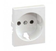 Накладка розетки 75432- 75464-69 защ. шторки Simon82 Centralizations алюм. 82041-53