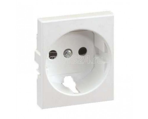 Накладка розетки 75432- 75464-69 защ. шторки Simon82 Centralizations алюм. 82041-53