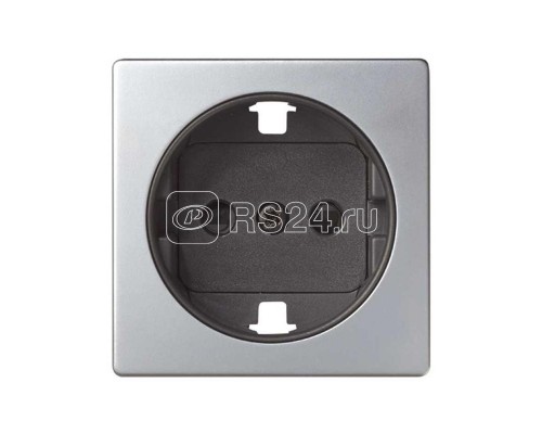Накладка розетки Simon82 с заземл. алюм. 82041-33