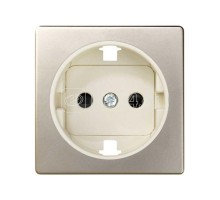 Накладка розетки Simon82 с заземл. шампань/сл. кость 82041-64