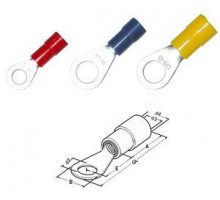 Наконечник изол. НКИ 2.5-6 М6 2.5-6.0кв.мм жел. (уп.100шт) HAUPA 260688