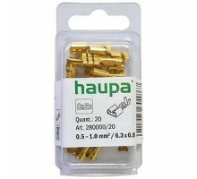 Наконечник изол. штыревой плоский 0.5-1.25/4.8х0.5 (уп.200шт) HAUPA 280012