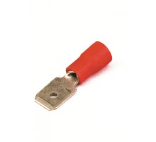 Наконечник изол. вилка 0.25-1.5кв.мм А=6.3х0.8мм кр. (уп.100шт) DKC 2A22P