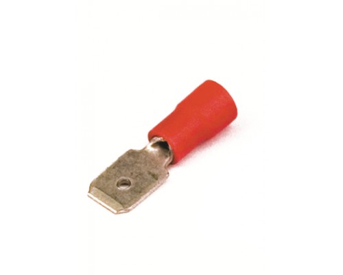 Наконечник изол. вилка 0.25-1.5кв.мм А=6.3х0.8мм кр. (уп.100шт) DKC 2A22P