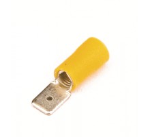 Наконечник изол. вилка 2.5-6кв.мм А=6.3х0.8мм жел. (уп.50шт) DKC 2C22P