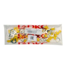 Наконечник кольц. изол. 2.5-6кв.мм отв. d12.2мм жел. (уп.50шт) DKC 2C12P