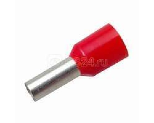 Наконечник штыревой втулочный изолир. (НШВИ F-12мм) 10кв.мм (СЕ100012red) красн. REXANT 08-0831