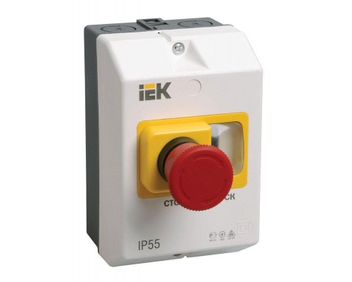 Оболочка защитная с кноп. СТОП IP54 ИЭК DMS11D-PC55