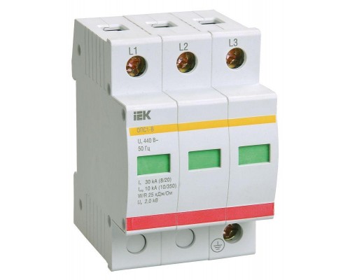 Ограничитель перенапряжения ОПС1-C 3P ИЭК MOP20-3-C