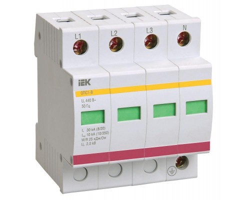 Ограничитель перенапряжения ОПС1-C 4P ИЭК MOP20-4-C