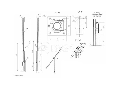 Опора ОГКс-12.0(2)(К400-300-4х34)-ц Пересвет 00-000337