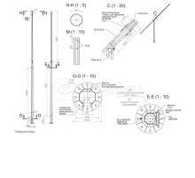 Опора ОГКс-20.0(Д650-550-8х34) оцинк.+порошк. окраска Пересвет 00-003058