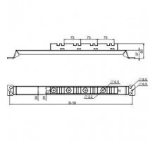 Опора верт. для сборн. шин 3200А 600мм (уп.2шт) SchE NSYBVS600