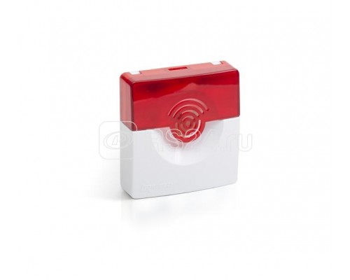 Оповещатель охранно-пожарный комбинированный свето-звуковой ОПОП 124-7 24В (10/30мА 9-27В 100дБ корпус красн.) Рубеж ЗС000062529