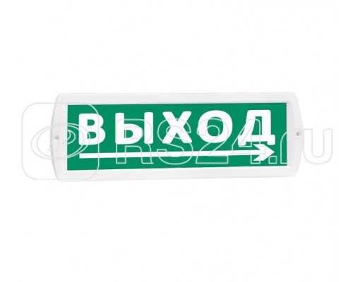 Оповещатель охранно-пожарный световой (табло) Топаз 24 Выход стрелка вправо снизу (зел. фон) SLT 10136