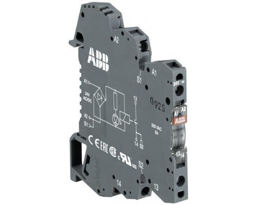 Оптрон OBRIC0100 вход 5-12В DC выход 100mA 4.5-58В DC пруж. зажимы ABB 1SNA645547R0200