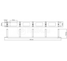 Организатор CM-1U-PL кабельный с пласт. кольцами 19дюйм 1U Hyperline 15446