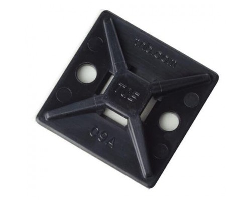 Основание монтажное самокл./винт; полиамид 6.6; 28.6х28.6; 5.2 черн. УФ (уп.1000шт) ABB 7TAG009820R0048