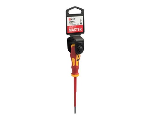 Отвертка SL2.5х80мм Master 1000В Basic EKF sl-2.5-80-mas-in