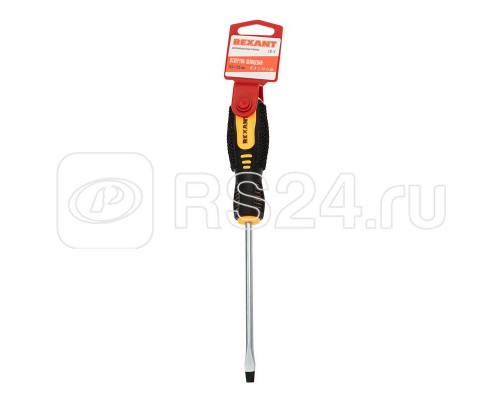 Отвертка шлицевая SL 6х125мм двухкомпонентная рукоятка Rexant 12-4723